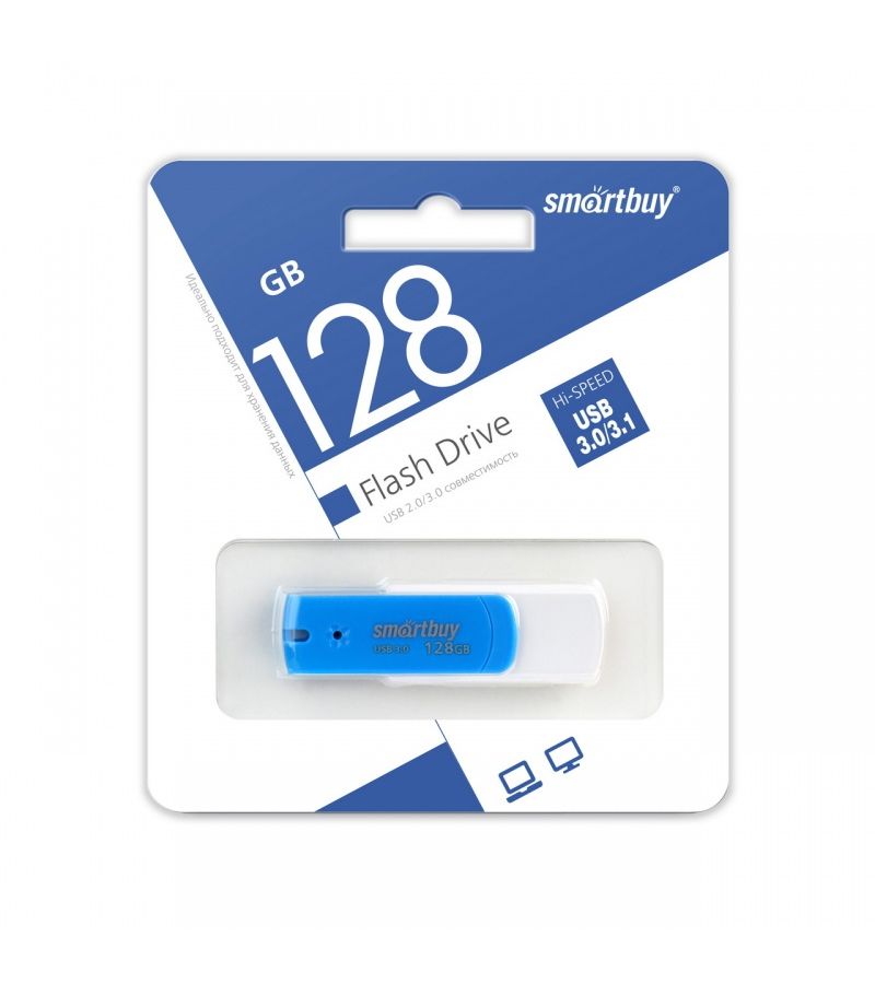 Флешка SmartBuy 128Gb Diamond blue USB 3.0
Флешка SmartBuy 128Gb Diamond blue USB 3.0
