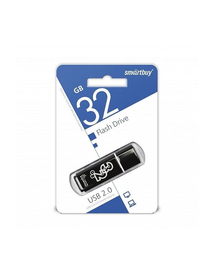 Флешка SmartBuy 32Gb Glossy black USB 2.0
Флешка SmartBuy 32Gb Glossy black USB 2.0