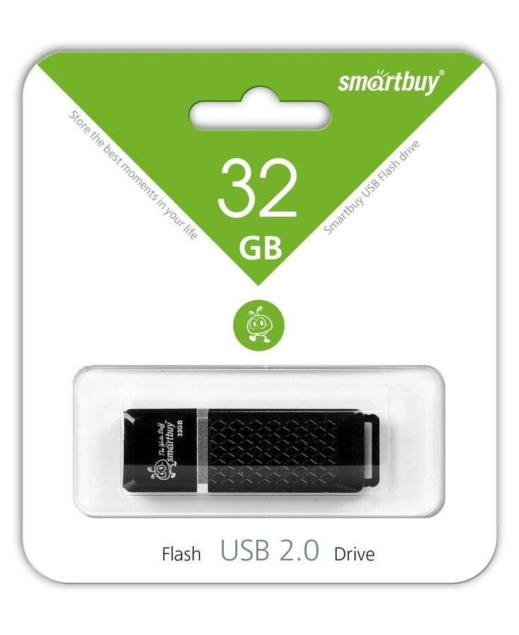 Флешка SmartBuy 32Gb Quartz black USB 2.0
Флешка SmartBuy 32Gb Quartz black USB 2.0