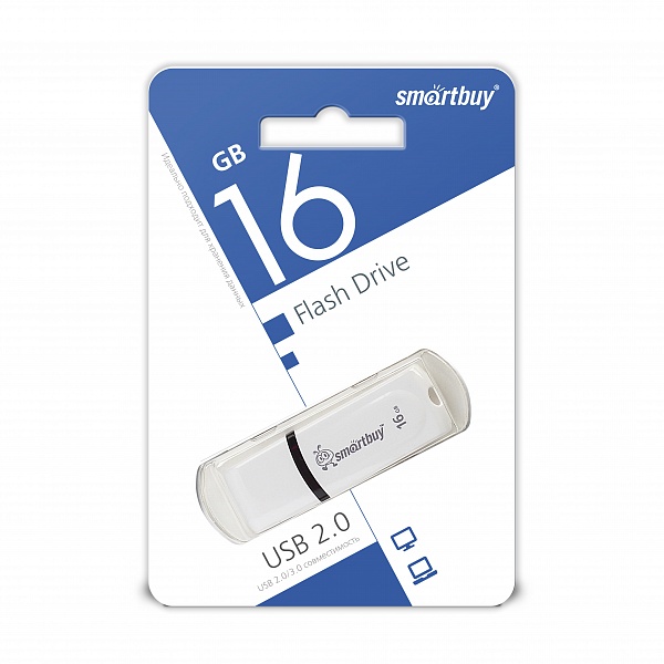 Флешка SmartBuy Paean 16GB White (SB16GBPN-W)
Флешка SmartBuy Paean 16GB White (SB16GBPN-W)