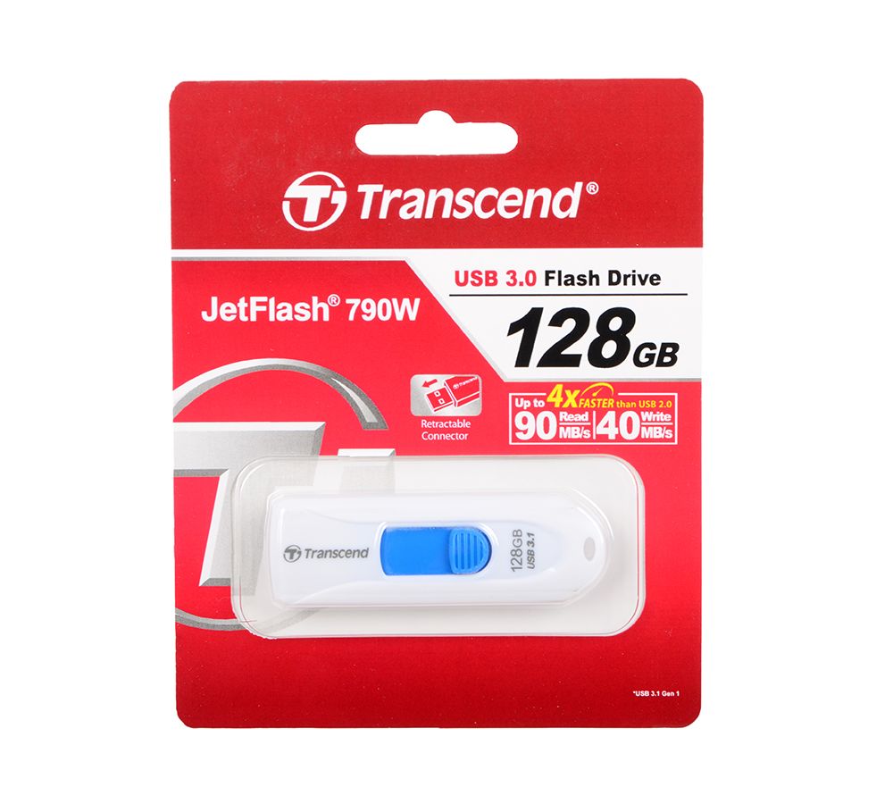 Флешка Transcend JetFlash 790 128Gb (TS128GJF790W)
Флешка Transcend JetFlash 790 128Gb (TS128GJF790W)
