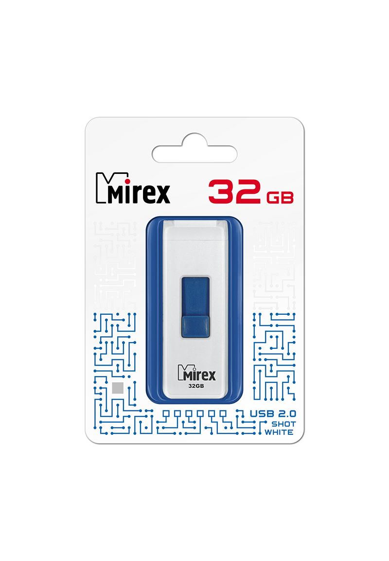Флешка MIREX SHOT (32 Gb) WHITE
Флешка MIREX SHOT (32 Gb) WHITE