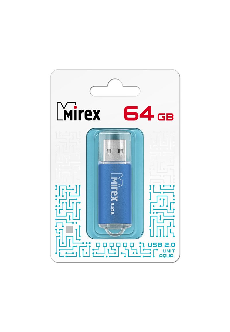 Флешка MIREX UNIT (64 Gb) AQUA
Флешка MIREX UNIT (64 Gb) AQUA