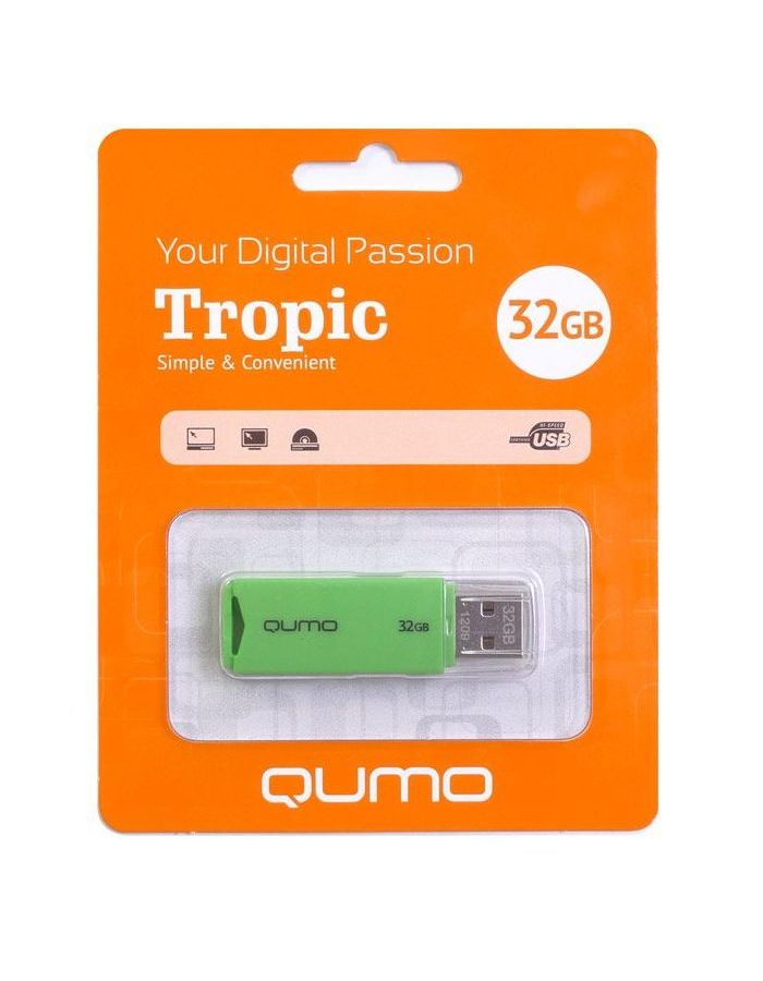 Флешка QUMO USB 2.0 32GB Tropic Green QM32GUD-TRP-Green
Флешка QUMO USB 2.0 32GB Tropic Green QM32GUD-TRP-Green