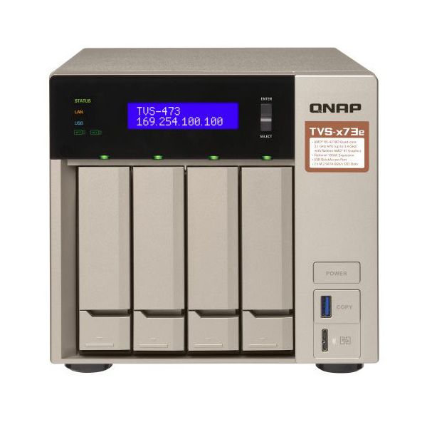 Сетевое хранилище NAS Qnap Original TVS-473E-8G 4-bay
Сетевое хранилище NAS Qnap Original TVS-473E-8G 4-bay
