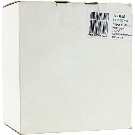 Бумага Lomond 1103105 10x15/260г/м2/500л./ярко-белый высокоглянцевое для струйной печати
Бумага Lomond 1103105 10x15/260г/м2/500л./ярко-белый высокоглянцевое для струйной печати