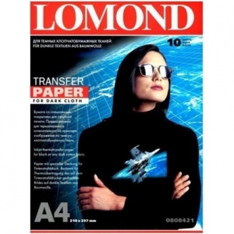 Термотрансфер Lomond 0808421 A4/140г/м2/10л./белый для темных тканей
Термотрансфер Lomond 0808421 A4/140г/м2/10л./белый для темных тканей