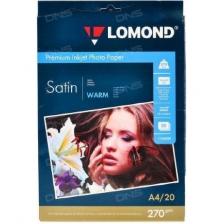 Бумага Lomond 1106200 A4/270г/м2/20л./белый атласное для струйной печати
Бумага Lomond 1106200 A4/270г/м2/20л./белый атласное для струйной печати