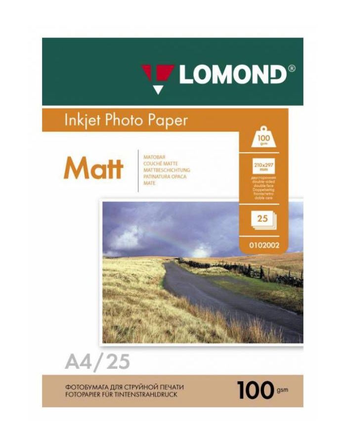 Бумага Lomond 0102038 A4/100г/м2/25л./белый матовое/матовое для струйной печати
Бумага Lomond 0102038 A4/100г/м2/25л./белый матовое/матовое для струйной печати