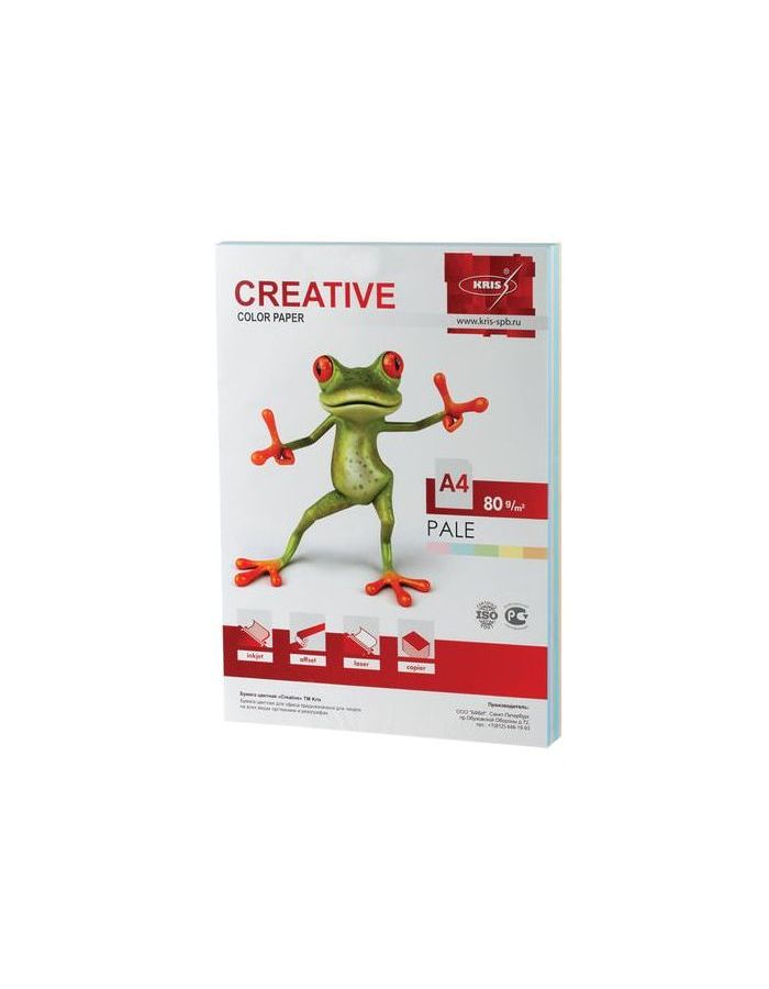 Бумага CREATIVE color (Креатив), А4, 80 г/м2, 250 л. (5 цв. х 50 л.), цветная пастель, БПpr-250r
Бумага CREATIVE color (Креатив), А4, 80 г/м2, 250 л. (5 цв. х 50 л.), цветная пастель, БПpr-250r