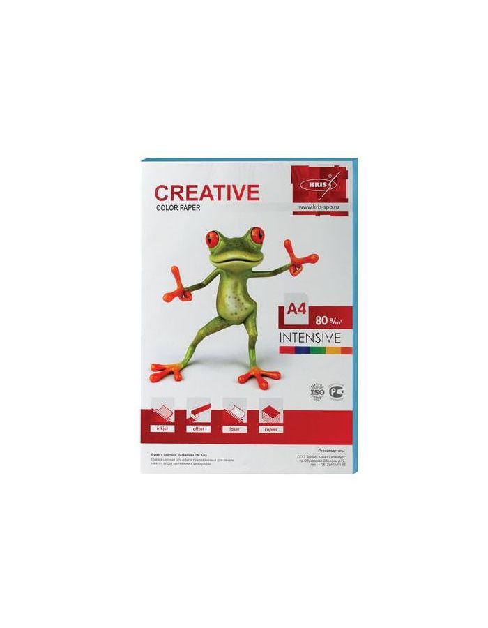 Бумага CREATIVE color (Креатив), А4, 80 г/м2, 100 л., интенсив голубая, БИpr-100г
Бумага CREATIVE color (Креатив), А4, 80 г/м2, 100 л., интенсив голубая, БИpr-100г
