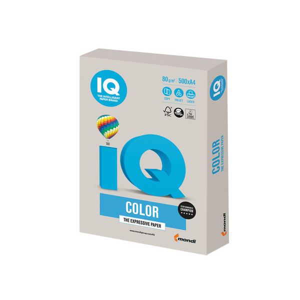Бумага IQ color, А4, 80 г/м2, 500 л., умеренно-интенсив (тренд), серая, GR21
Бумага IQ color, А4, 80 г/м2, 500 л., умеренно-интенсив (тренд), серая, GR21