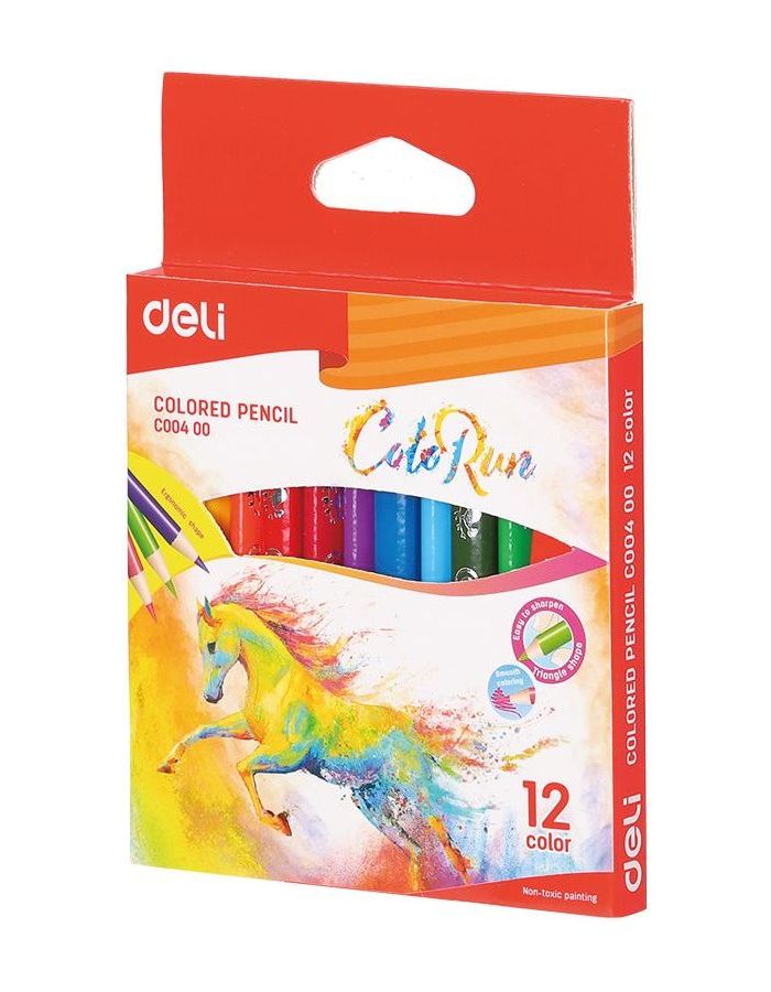 Карандаши цветные Deli ColoRun 12 цветов EC00400 (48 шт. в уп-ке)
Карандаши цветные Deli ColoRun 12 цветов EC00400 (48 шт. в уп-ке)