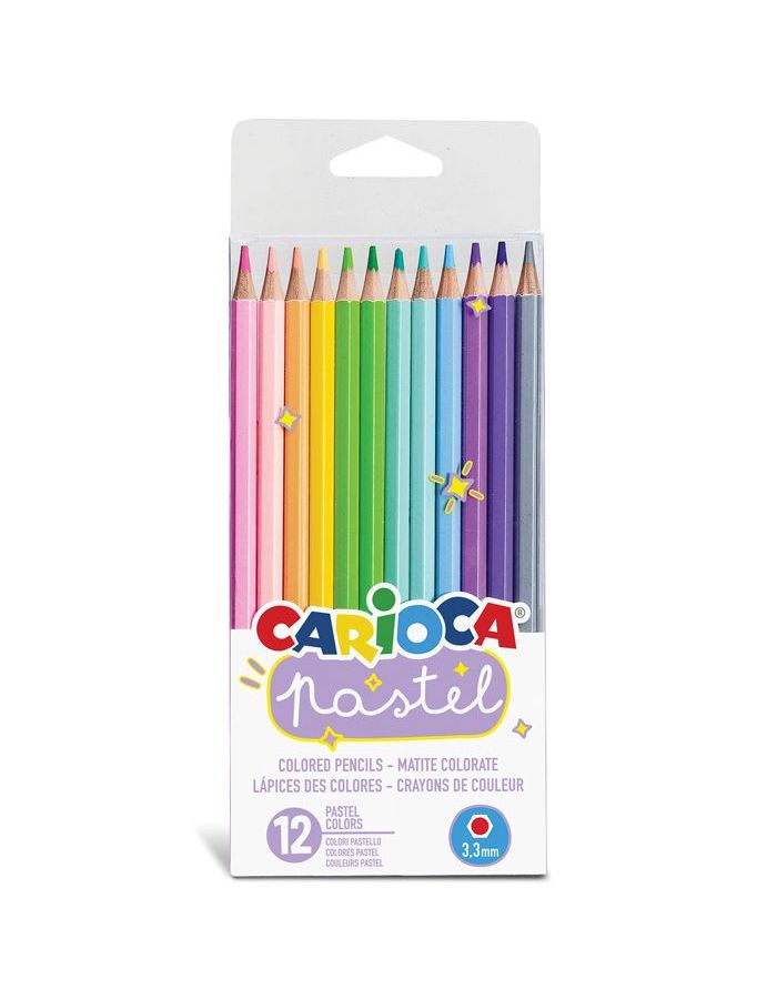 Карандаши цветные Carioca Pastel 12 цветов 43034 (12 шт. в уп-ке)
Карандаши цветные Carioca Pastel 12 цветов 43034 (12 шт. в уп-ке)