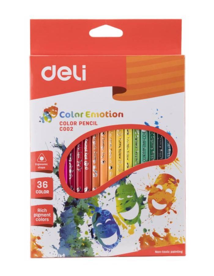 Карандаши цветные Deli Color Emotion 36 цветов EC00230 (12 шт. в уп-ке)
Карандаши цветные Deli Color Emotion 36 цветов EC00230 (12 шт. в уп-ке)