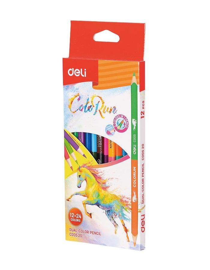 Карандаши цветные двухсторонние Deli ColoRun 24 цвета EC00520 (24 шт. в уп-ке)
Карандаши цветные двухсторонние Deli ColoRun 24 цвета EC00520 (24 шт. в уп-ке)