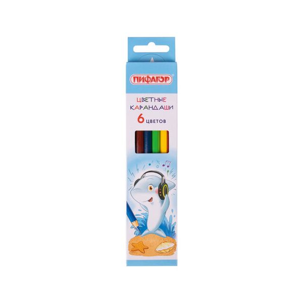 181815, Карандаши цветные ПИФАГОР Веселые акулята, 6 цветов, классические, заточенные, 181815
181815, Карандаши цветные ПИФАГОР Веселые акулята, 6 цветов, классические, заточенные, 181815
