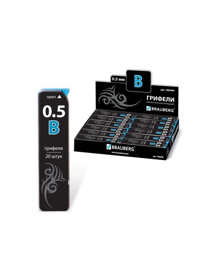 Грифели запасные BRAUBERG, КОМПЛЕКТ 20 шт., Black Jack Hi-Polymer, В, 0,5 мм, 180449, (36 шт.)
Грифели запасные BRAUBERG, КОМПЛЕКТ 20 шт., Black Jack Hi-Polymer, В, 0,5 мм, 180449, (36 шт.)