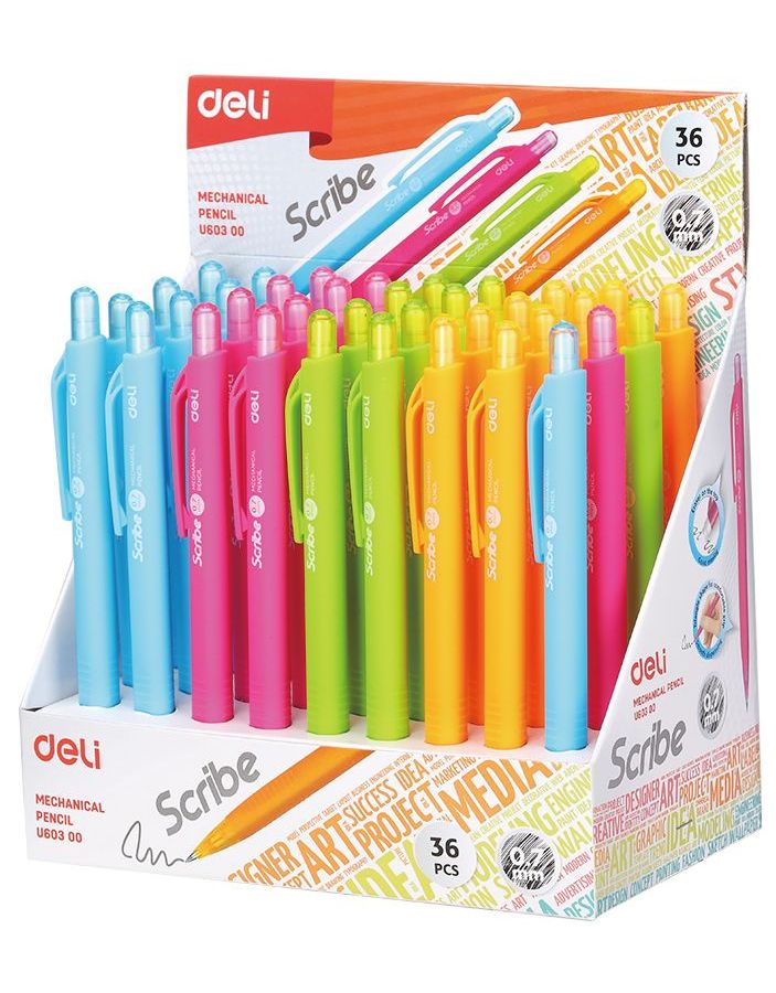 Карандаш механический Deli EU60300 (36 шт. в уп-ке)
Карандаш механический Deli EU60300 (36 шт. в уп-ке)