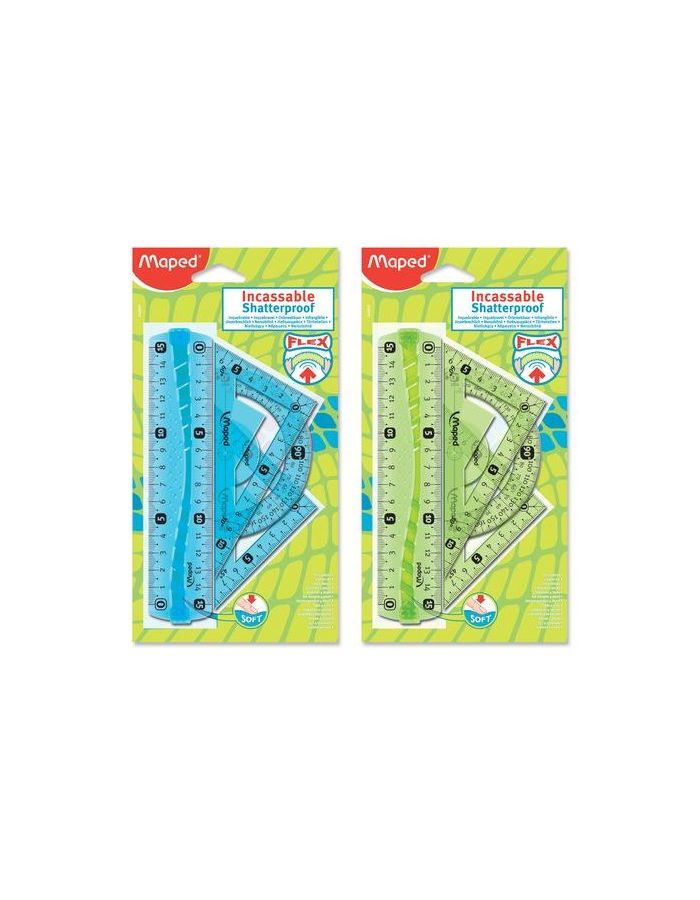 Набор чертежный малый MAPED Flex Mini (линейка 15 см, 2 угольника, транспортир), ассорти, блистер, 244069
Набор чертежный малый MAPED Flex Mini (линейка 15 см, 2 угольника, транспортир), ассорти, блистер, 244069