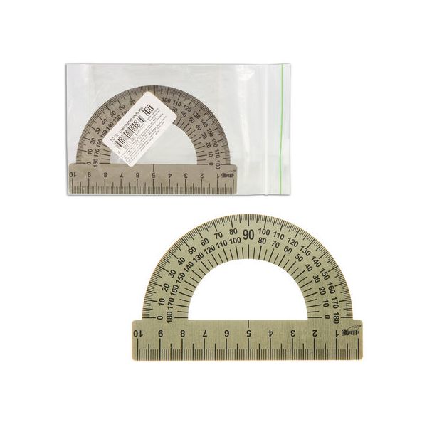 Транспортир 10 см, 180 градусов, металлический, ПЧЕЛКА, ТС-10, (100 шт.)
Транспортир 10 см, 180 градусов, металлический, ПЧЕЛКА, ТС-10, (100 шт.)