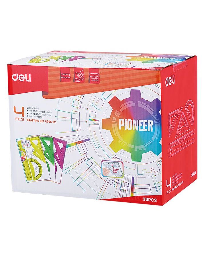 Набор для черчения Deli EG00602 (4 предмета), корпус ассорти (30 шт. в уп-ке)
Набор для черчения Deli EG00602 (4 предмета), корпус ассорти (30 шт. в уп-ке)