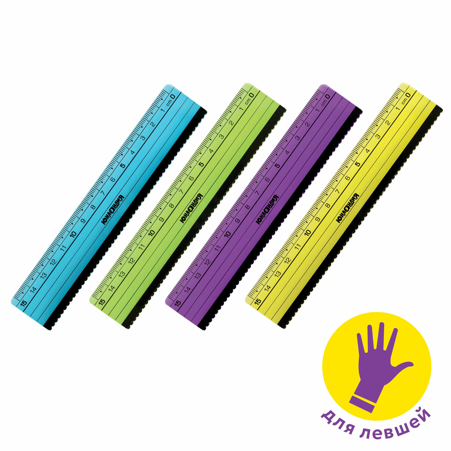 210733, (цена за 48 шт.) Линейка пластик 15 см ЮНЛАНДИЯ "НЕОНЧИКИ", ассорти, с волнистым краем, для левшей, 210733
210733, (цена за 48 шт.) Линейка пластик 15 см ЮНЛАНДИЯ "НЕОНЧИКИ", ассорти, с волнистым краем, для левшей, 210733