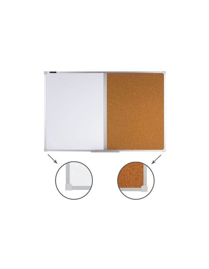 Доска комбинированная: магнитно-маркерная, пробковая для объявлений (60х90 см), BRAUBERG, 236864
Доска комбинированная: магнитно-маркерная, пробковая для объявлений (60х90 см), BRAUBERG, 236864