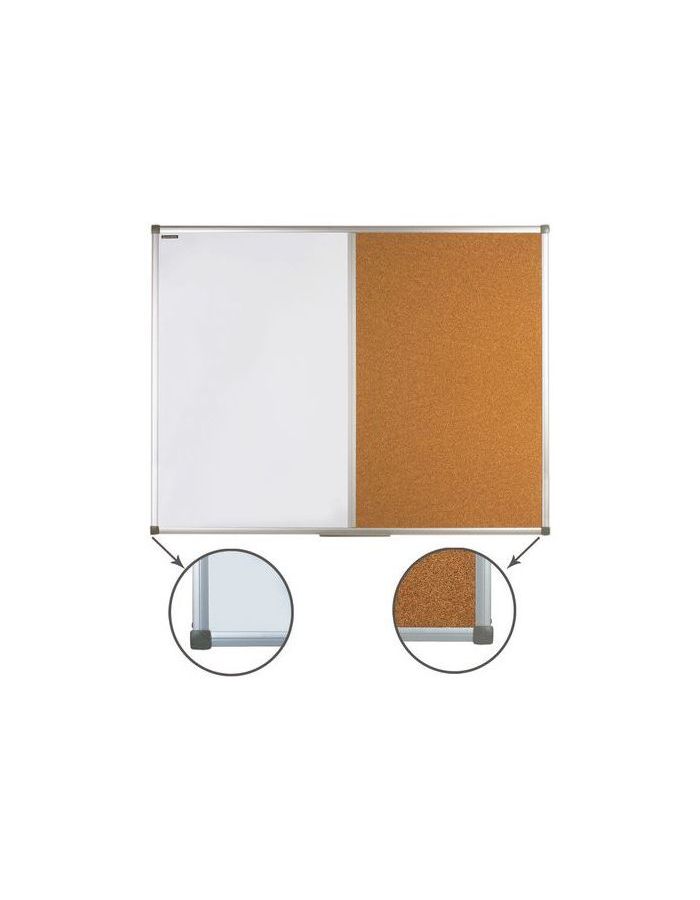 Доска комбинированная: магнитно-маркерная, пробковая для объявлений (90х120 см), BRAUBERG, 236865
Доска комбинированная: магнитно-маркерная, пробковая для объявлений (90х120 см), BRAUBERG, 236865