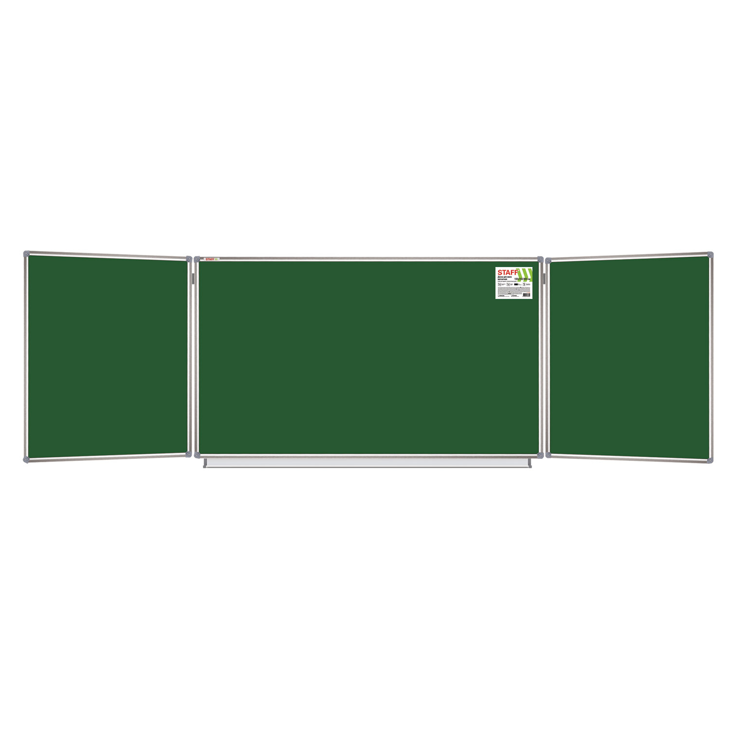 238009, Доска для мела магнитная 3-х элементная 100х150/300 см, 5 рабочих поверхностей, зеленая, STAFF, 238009
238009, Доска для мела магнитная 3-х элементная 100х150/300 см, 5 рабочих поверхностей, зеленая, STAFF, 238009