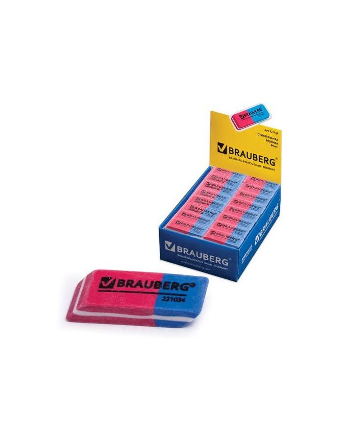Резинка стирательная BRAUBERG Assistant 80, 41х14х8 мм, красно-синяя, в картонном дисплее, 221034, (160 шт.)
Резинка стирательная BRAUBERG Assistant 80, 41х14х8 мм, красно-синяя, в картонном дисплее, 221034, (160 шт.)