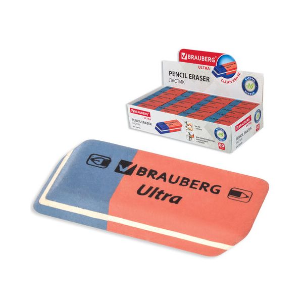 Ластик BRAUBERG "Ultra", 42х14х8 мм, красно-синий, натуральный каучук, 228708 (80 шт.)
Ластик BRAUBERG "Ultra", 42х14х8 мм, красно-синий, натуральный каучук, 228708 (80 шт.)