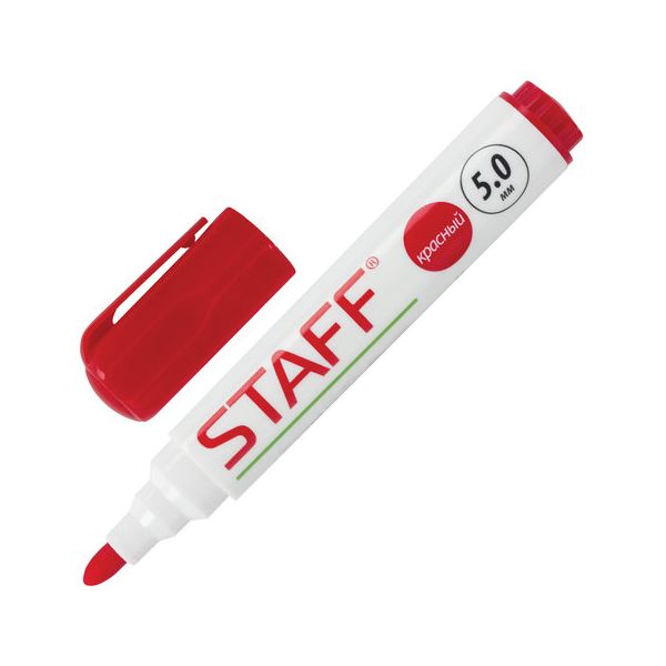 Маркер для доски STAFF, КРАСНЫЙ, с клипом, круглый наконечник 5 мм, (24 шт.)
Маркер для доски STAFF, КРАСНЫЙ, с клипом, круглый наконечник 5 мм, (24 шт.)
