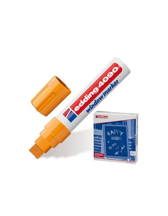 Маркер меловой EDDING 4090, 4-15 мм, ОРАНЖЕВЫЙ, влагостираемый, для гладких поверхностей, E-4090/66
Маркер меловой EDDING 4090, 4-15 мм, ОРАНЖЕВЫЙ, влагостираемый, для гладких поверхностей, E-4090/66