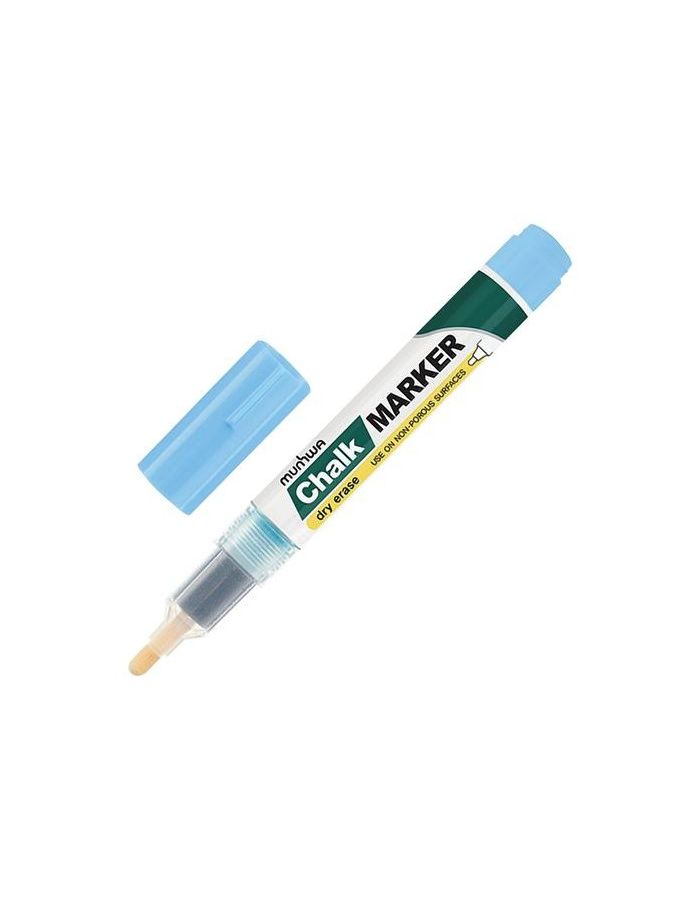 Маркер меловой MUNHWA Chalk Marker, 3 мм, ГОЛУБОЙ, сухостираемый, для гладких поверхностей, CM-02
Маркер меловой MUNHWA Chalk Marker, 3 мм, ГОЛУБОЙ, сухостираемый, для гладких поверхностей, CM-02