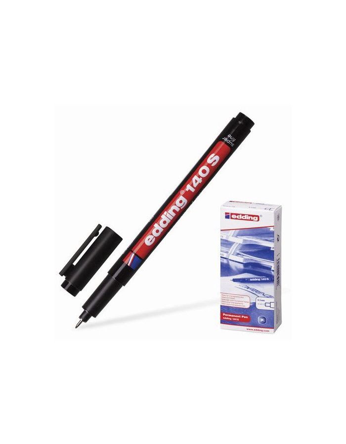 Маркер для пленок и глянцевых поверхностей EDDING 140, ЧЕРНЫЙ, 0,3 мм, металлический наконечник, E-140/1
Маркер для пленок и глянцевых поверхностей EDDING 140, ЧЕРНЫЙ, 0,3 мм, металлический наконечник, E-140/1