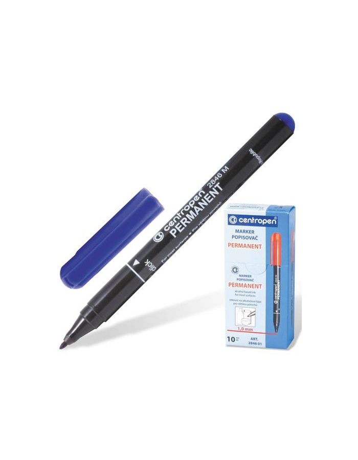 Маркер перманентный (нестираемый) CENTROPEN, СИНИЙ, тонкий наконечник, 1 мм, 2846/1, (20 шт.)
Маркер перманентный (нестираемый) CENTROPEN, СИНИЙ, тонкий наконечник, 1 мм, 2846/1, (20 шт.)