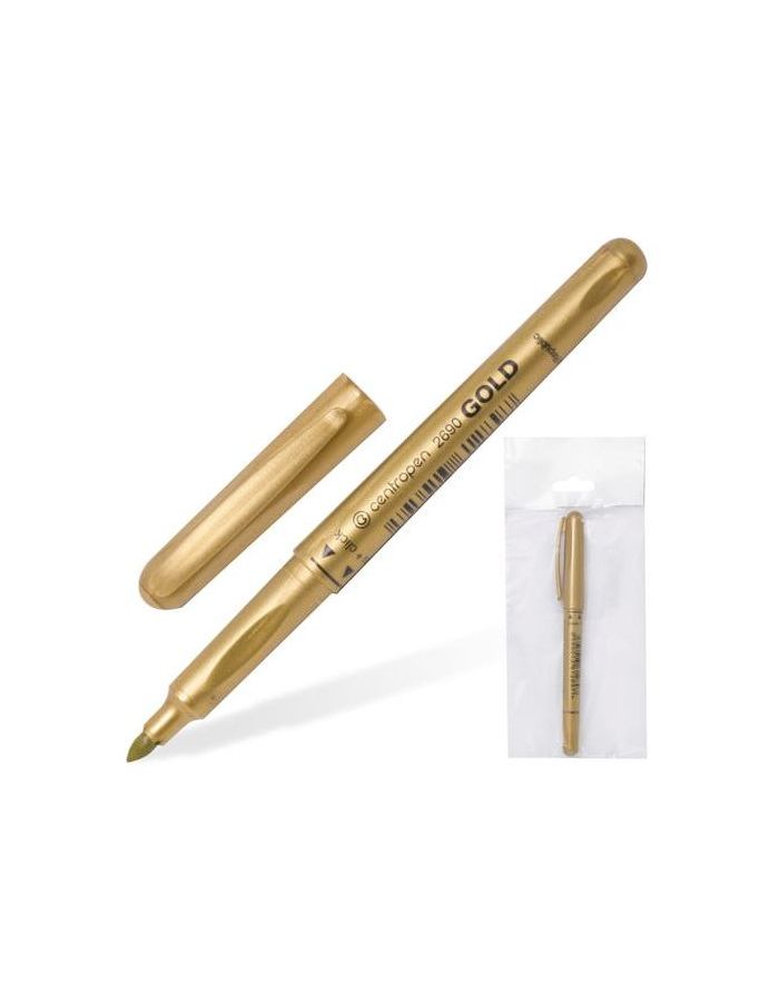 Маркер декоративный CENTROPEN, ЗОЛТОЙ, круглый наконечник, 1,8 мм, 2690/1ЗОЛ, (10 шт.)
Маркер декоративный CENTROPEN, ЗОЛТОЙ, круглый наконечник, 1,8 мм, 2690/1ЗОЛ, (10 шт.)