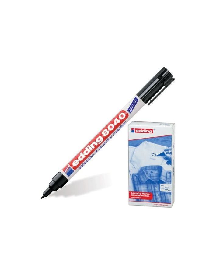 Маркер для ткани EDDING 8040, ЧЕРНЫЙ, 1 мм, устойчивый к стирке и кипячению, E-8040/1
Маркер для ткани EDDING 8040, ЧЕРНЫЙ, 1 мм, устойчивый к стирке и кипячению, E-8040/1
