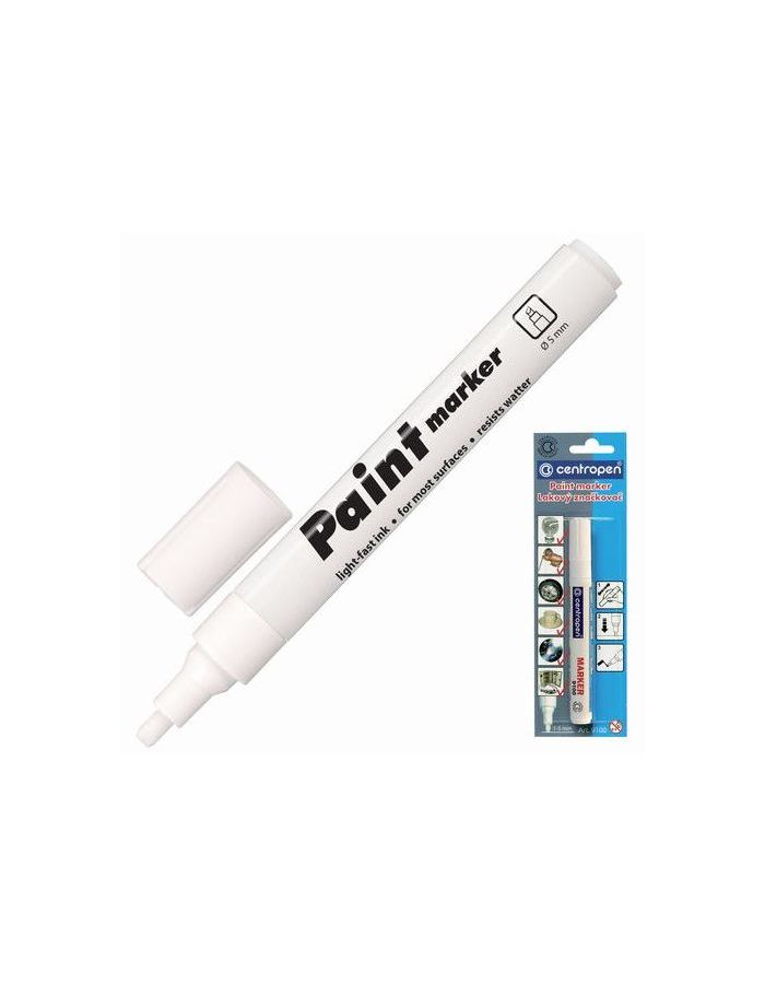 Маркер-краска лаковый CENTROPEN, 1-5 мм, БЕЛЫЙ, круглый наконечник, 9100
Маркер-краска лаковый CENTROPEN, 1-5 мм, БЕЛЫЙ, круглый наконечник, 9100