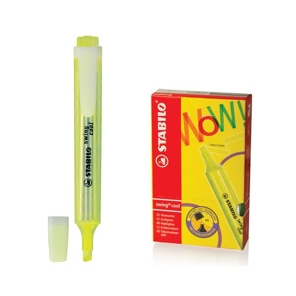 Текстовыделитель STABILO "Swing cool", ЖЕЛТЫЙ, линия 1-4 мм, 275/24
Текстовыделитель STABILO "Swing cool", ЖЕЛТЫЙ, линия 1-4 мм, 275/24
