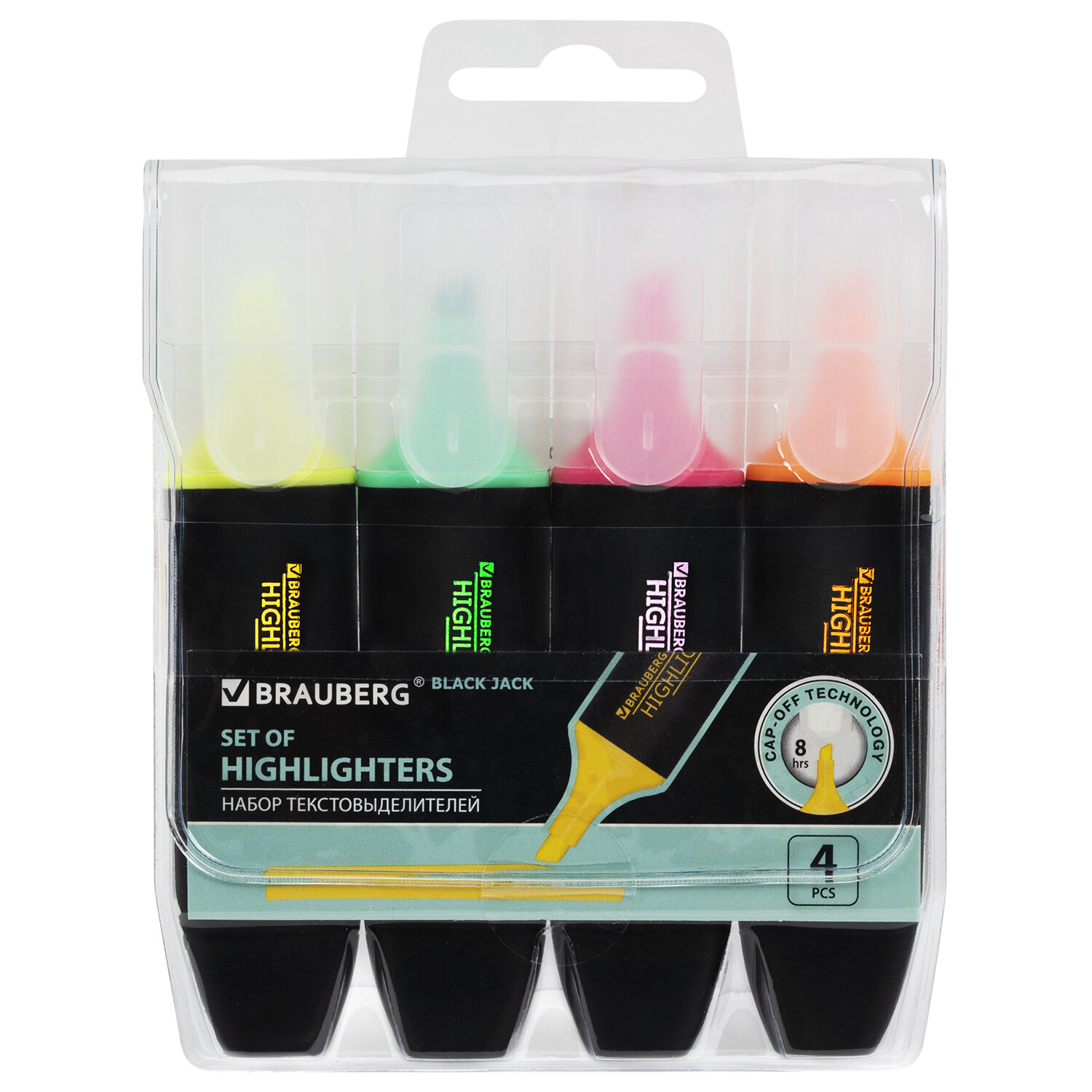 151893, Набор текстовыделителей BRAUBERG 4 шт., АССОРТИ, "BLACK JACK", линия 1-5 мм, 151893
151893, Набор текстовыделителей BRAUBERG 4 шт., АССОРТИ, "BLACK JACK", линия 1-5 мм, 151893