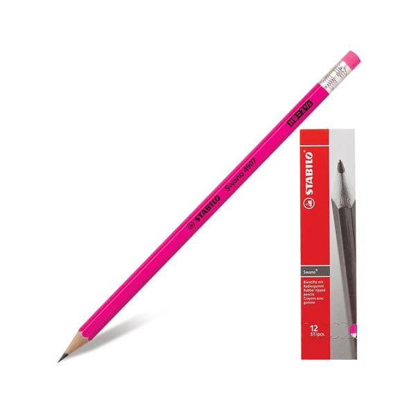 Карандаш чернографитный STABILO, 1 шт., Swano, HB, с резинкой, корпус неоновый розовый, заточенный, 4907/040HB, (12 шт.)
Карандаш чернографитный STABILO, 1 шт., Swano, HB, с резинкой, корпус неоновый розовый, заточенный, 4907/040HB, (12 шт.)