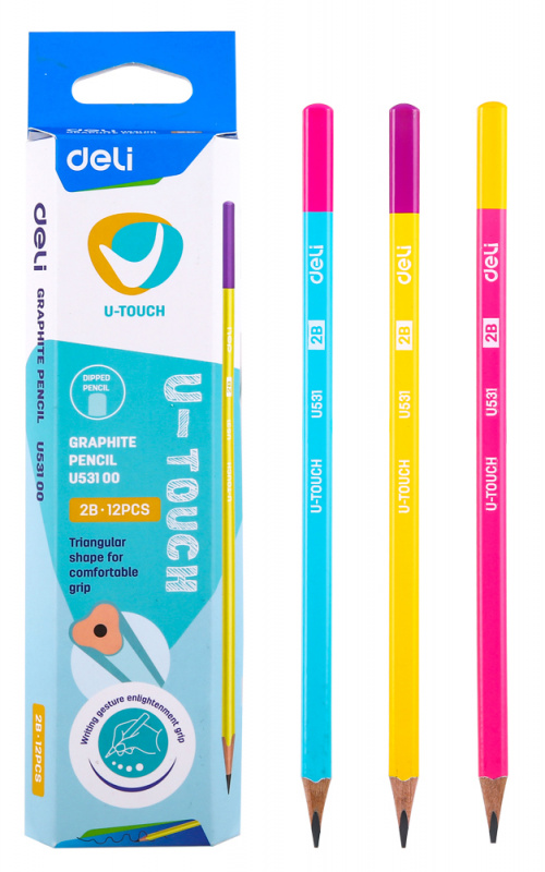 Карандаш чернографитный Deli U-Touch 2B EU53100-1, корпус ассорти (12 шт. в уп-ке)
Карандаш чернографитный Deli U-Touch 2B EU53100-1, корпус ассорти (12 шт. в уп-ке)