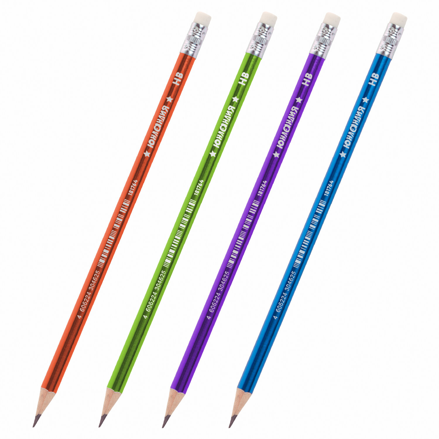 181764, (цена за 45 шт.) Карандаш чернографитный ЮНЛАНДИЯ "МЕТАЛЛИК", 1 шт., HB, с ластиком, корпус ассорти, 181764
181764, (цена за 45 шт.) Карандаш чернографитный ЮНЛАНДИЯ "МЕТАЛЛИК", 1 шт., HB, с ластиком, корпус ассорти, 181764