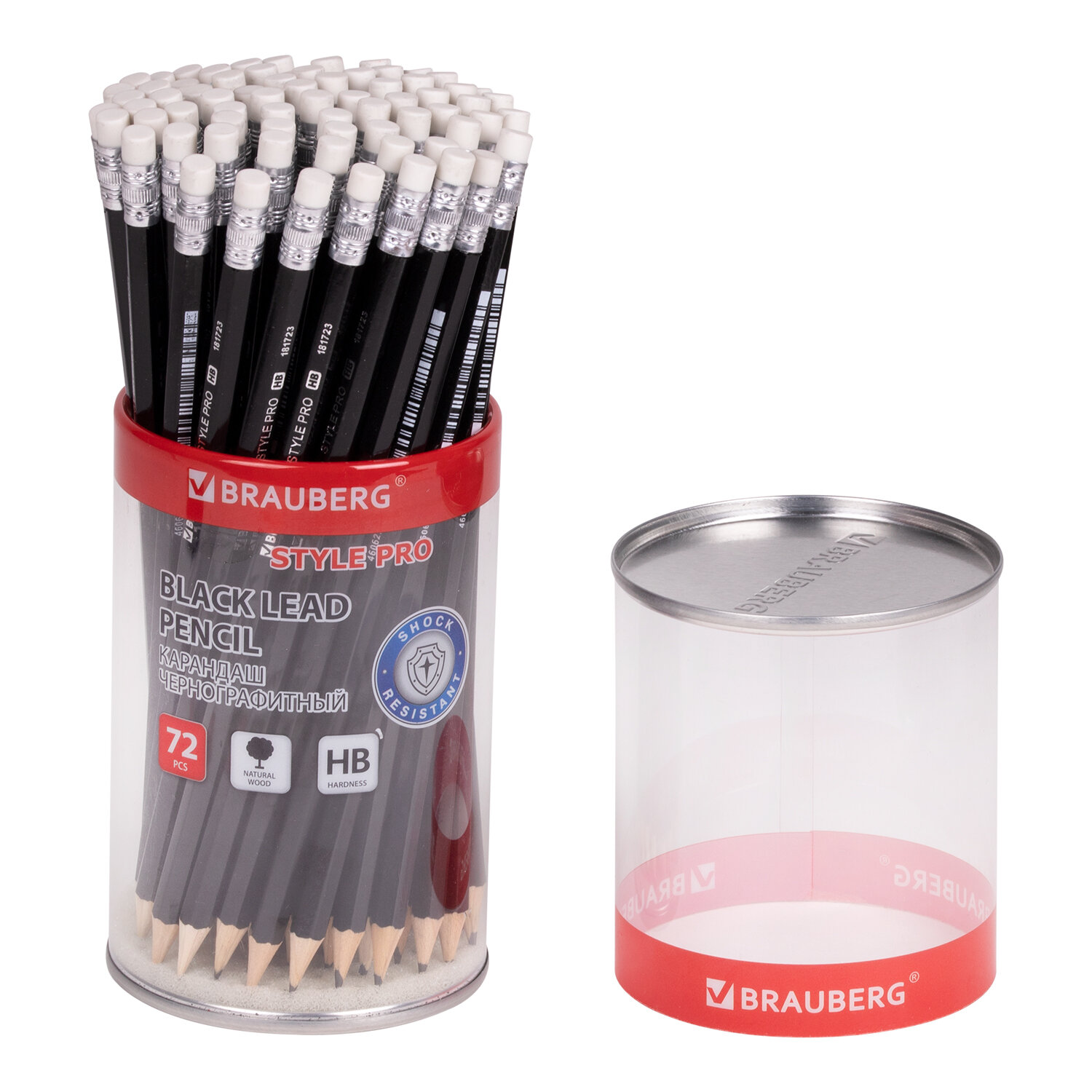 181723, (цена за 72 шт.) Карандаш чернографитный BRAUBERG "Style PRO", 1 шт., HB, с ластиком, корпус черный, 181723
181723, (цена за 72 шт.) Карандаш чернографитный BRAUBERG "Style PRO", 1 шт., HB, с ластиком, корпус черный, 181723