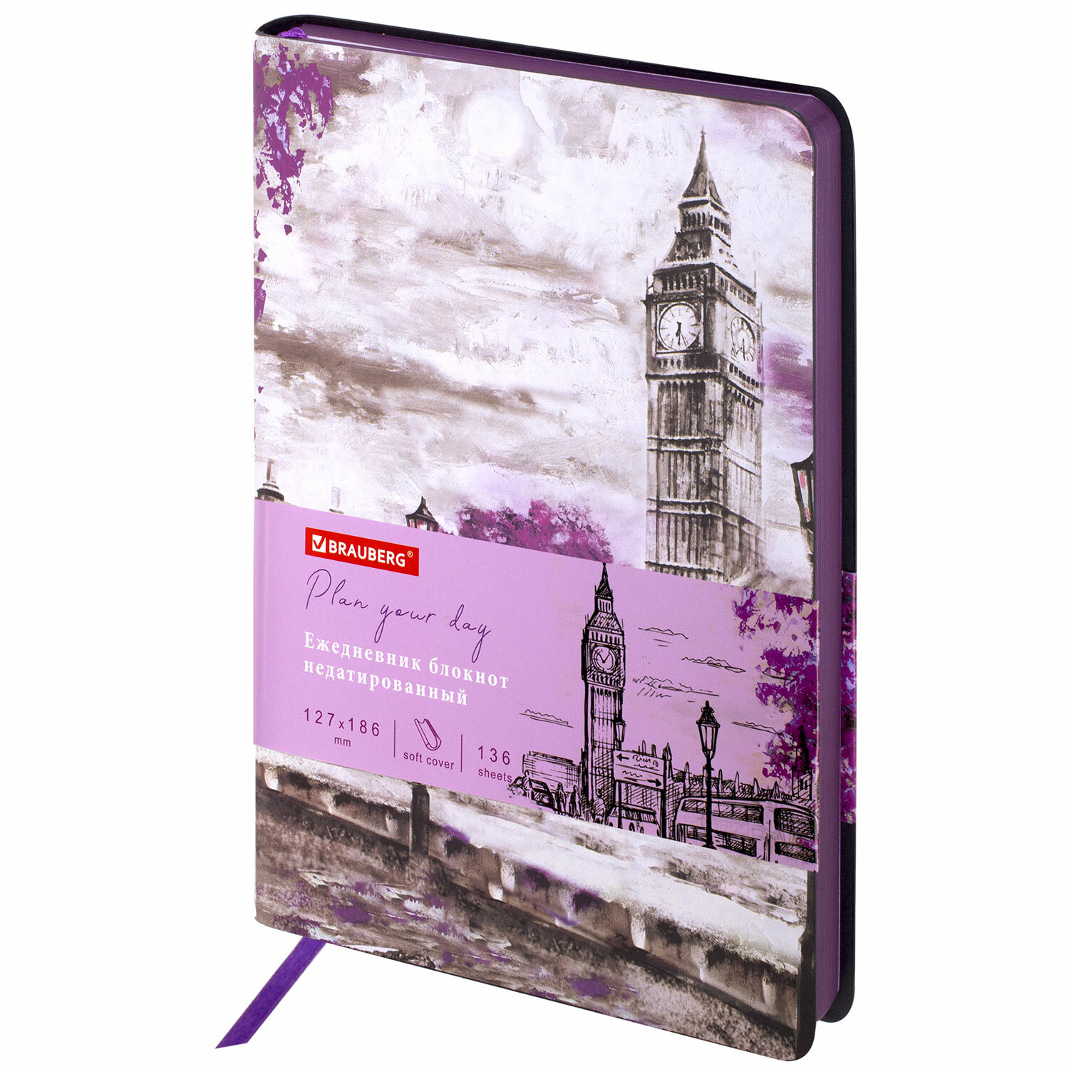 112105, Ежедневник недатированный B6 (127х186 мм), BRAUBERG VISTA, под кожу, гибкий, 136 л., "London", 112105
112105, Ежедневник недатированный B6 (127х186 мм), BRAUBERG VISTA, под кожу, гибкий, 136 л., "London", 112105