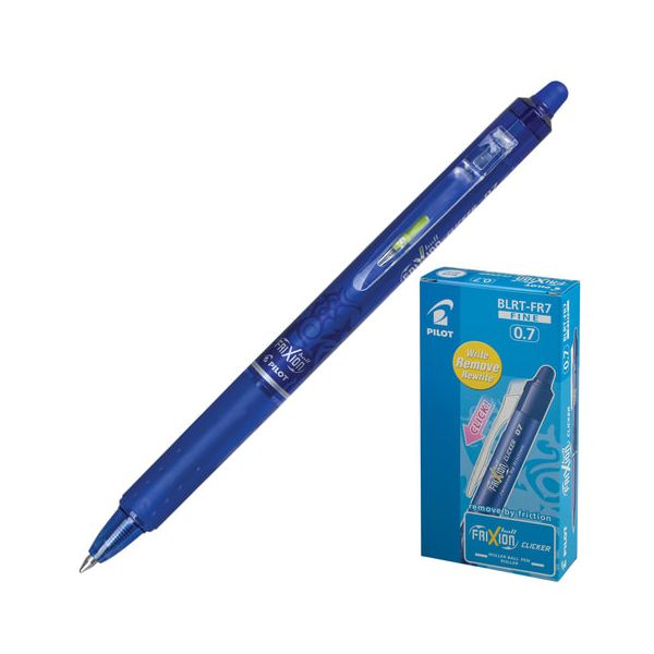 Ручка стираемая гелевая автоматическая PILOT Frixion Clicker, СИНЯЯ, узел 0,7 мм, линия письма 0,35 мм, BLRT-FR-7
Ручка стираемая гелевая автоматическая PILOT Frixion Clicker, СИНЯЯ, узел 0,7 мм, линия письма 0,35 мм, BLRT-FR-7