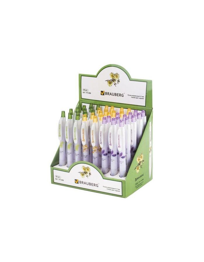 Ручка шариковая автоматическая с грипом BRAUBERG Herb Time, СИНЯЯ, корпус ассорти, узел 0,7 мм, линия 0,35 мм, синяя, BPR129, (40 шт.)
Ручка шариковая автоматическая с грипом BRAUBERG Herb Time, СИНЯЯ, корпус ассорти, узел 0,7 мм, линия 0,35 мм, синяя, BPR129, (40 шт.)