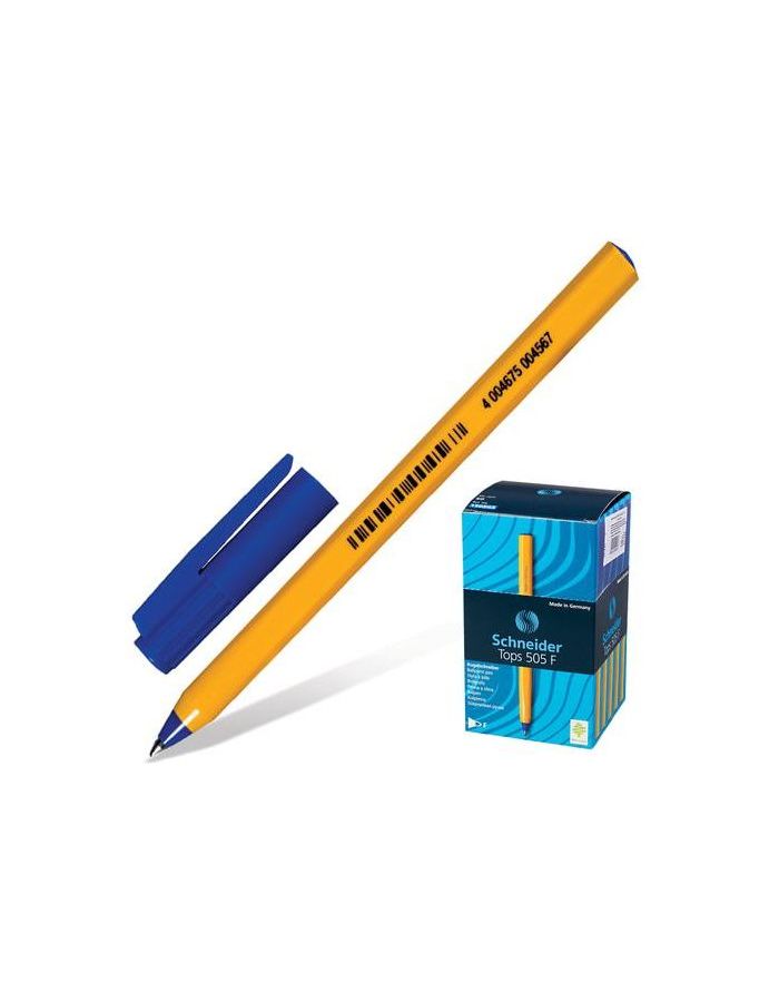 Ручка шариковая SCHNEIDER (Германия) Tops 505 F, СИНЯЯ, корпус желтый, узел 0,8 мм, линия письма 0,4 мм, 150503, (50 шт.)
Ручка шариковая SCHNEIDER (Германия) Tops 505 F, СИНЯЯ, корпус желтый, узел 0,8 мм, линия письма 0,4 мм, 150503, (50 шт.)